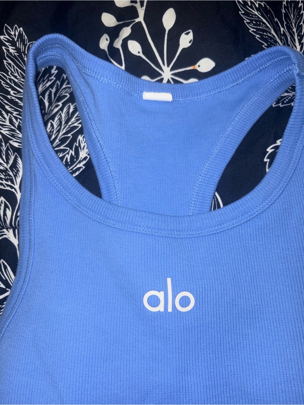 ALO Yoga Ribbed Racerback Crop Tank - Picture 2 of 3
